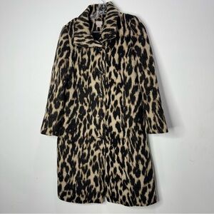 CHICO’S Leopard Print Plush Coat Size 0